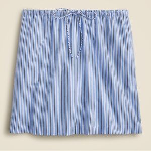 J.Crew Regenerative Cotton Blue White Striped Mini Skirt